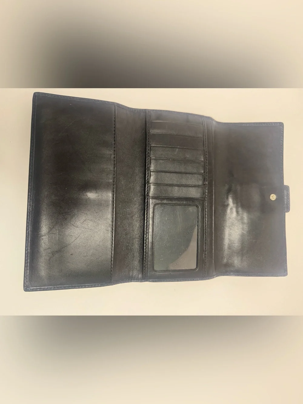 💖 #331 Coach Vintage SoHo Signature Buckle Trifold Long Wallet